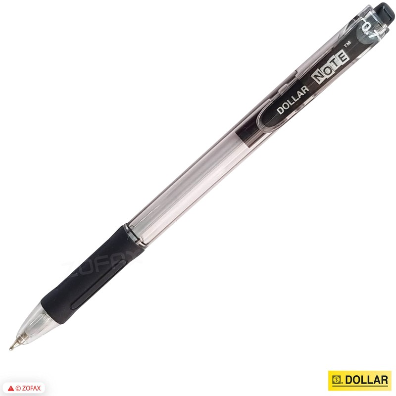 10 x 0.7mm Tip Ball Pen DOLLAR Note BLACK Click