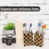 SHOPUKASA 2 Pack Wood Pen Pencil Holder Stand Multi Purpose