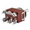 Heschen Metal Toggle Switch HS-223 DPDT Momentary Type (ON)/OFF/(ON) 3