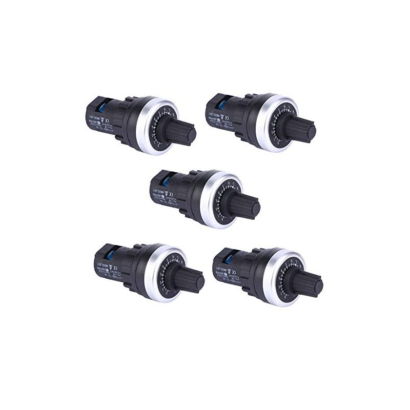 5 x Plate Mounted Potentiometer VSD/VFD Rotary Potentiometer 5K