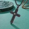 Oskani Men's Cross Necklace Stainless Steel Crucifix Pendant with Chain