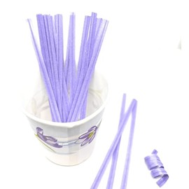 Weststone 100pcs 4" Purple or Lavender Paper Twist Ties Wired Ties, Reusable Paper Coated Wired Ties for Bakery, Candy Bags, Coffee Bags and Goodie Bags.