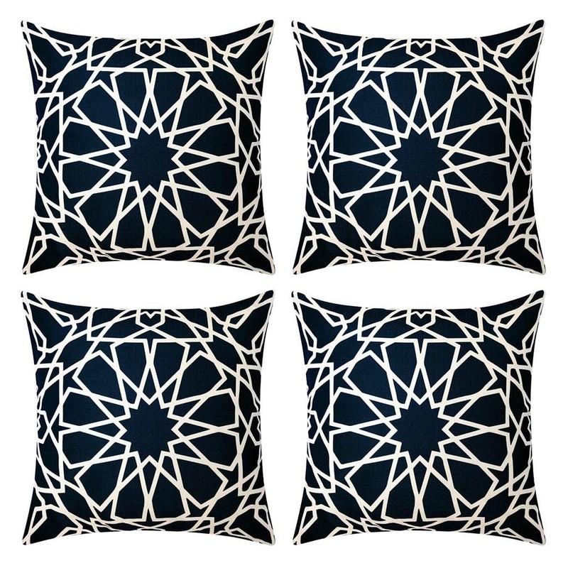 Red Rainbow 4 Pack Waterproof Garden Cushion Covers Boho Arrow