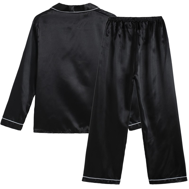 Vopmocld Big Kids Unisex Pjs Set Girls Boys Silk Pajama