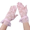 AWOCAN Women's Lace Elegant Short Gloves for Wedding, Tea Party,