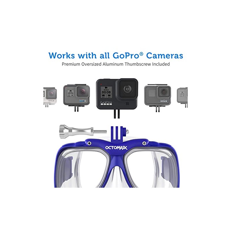 OCTOMASK - Dive Mask w/Mount for All GoPro Hero Cameras
