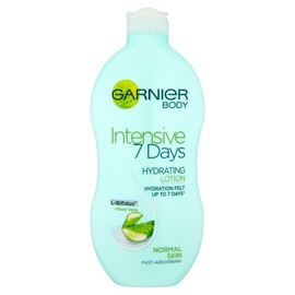 Garnier Intensive 7 Days Aloe Vera & Probiotic Extract Body Lotion 400ml, Hydrating and Refreshing Moisturiser, Up to 7 Days Hydration, For Normal Skin, Fast Absorbing & Non Greasy