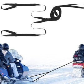 Enhanced Heavy Snowmobile Tow Strap, Exceptional ATV & Snowmobile Tow Strap – The Ultimate Tow Rope for Tubing, Snowmobile, and Skidoo Accessories – 2 Robust Straps with Hooks for Easy Towing