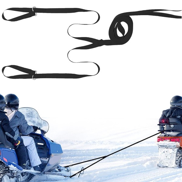 Enhanced Heavy Snowmobile Tow Strap, Exceptional ATV & Snowmobile Tow