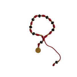 Red Thread with Cristal Beads Saint Benedict Bracelet Pulsera De San Benito