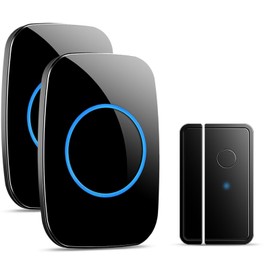 Door Chime When Door Opens, FullHouse Door Sensor Wireless Entry Alarm with 1000ft Range, 60 Chimes and 5 Volume Levels for Business/Store/Home/Office