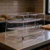 Acrylic 4-Tier Washable Pastry Display Case Countertop Bakery Removable Shelves