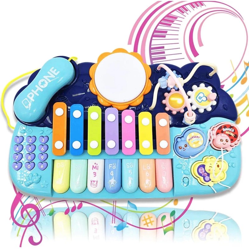 Juguete Piano Musical Electrónico Niños 14 Teclas 24+ Sonido