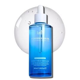 LADOR Wonder - Aceite para el cabello, antiencrespamiento, sin enjuague, ligero y sin enjuague, aceite de aguacate y argán de escualano, para cabello seco, estático, dañado, blanqueado, tratamiento protector del calor, 3.3 onzas líquidas, coreano