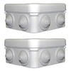2x CCTV IP Junction Box Outdoor Weatherproof IP55 Terminal Box
