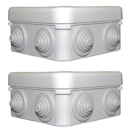 2x CCTV IP Junction Box Outdoor Weatherproof IP55 Terminal Box for cctv connectors