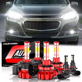 CHUSYYRAY For Chevy Malibu 2013 2014 2015 LED Headlight High Low Fog Light Bulb Combo Kit