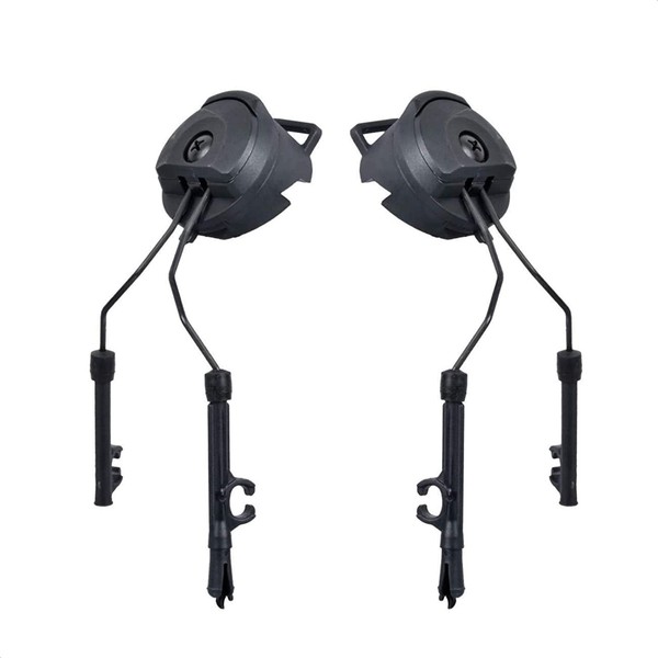 Tesorrio Peltor Comtac I & II ARC Adapter - Tactical Headset Helmet Rail Mount Adapter Airsoft Helmet Accessories - Hearing Protection Headphone Adapter Tactical Helmet Accessories (Black)