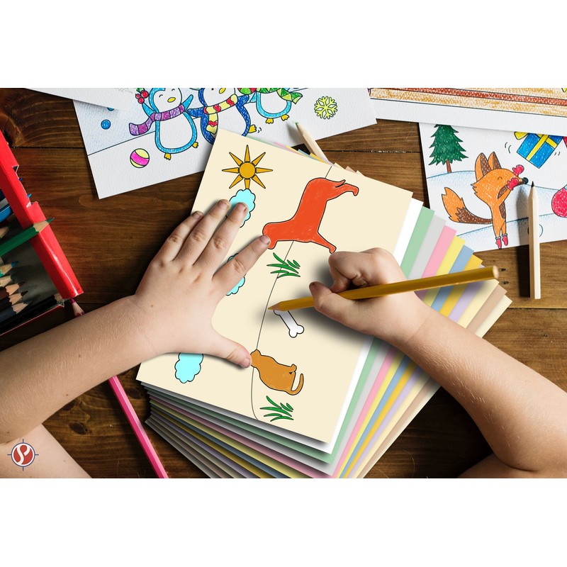 Color Card Stock Paper, 8.5" x 11", 50 Sheets Per