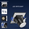 LUXRITE 3 Inch Square LED Recessed Ceiling Light with J-Box,