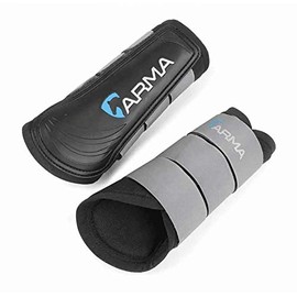 Shires Arma Air Motion Brushing Boots, in Grey, Horse Boots Cob, Grey