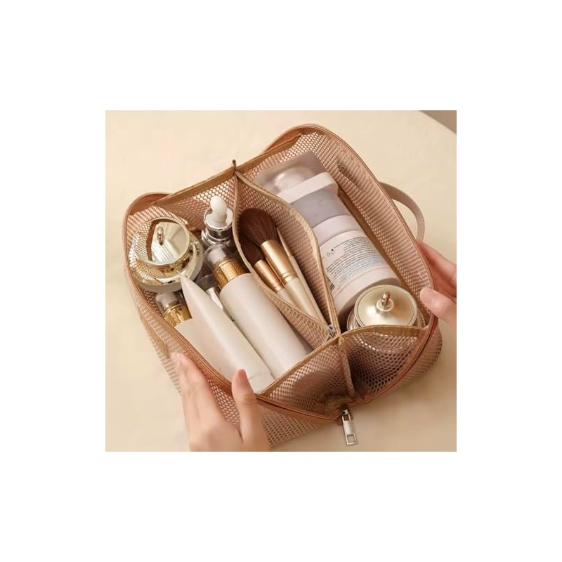 Neceser de Viaje para Cosméticos, Bolsa Portátil de Maquillaje con