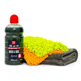 Griot's Garage Adventure Wash and Wax Starter Kit for RVs, Campers, Boats, ATVs, Motorcycles, Includes Wash Soap, Microfiber Wash Pads, and Extra-Large PFM Edgeless Drying Towel