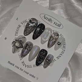 Dreamy [Handmade Nail Tips] Emily Nail - Short Coffin / 몽환 [수제네일팁] 에밀리네일 - 숏코핀