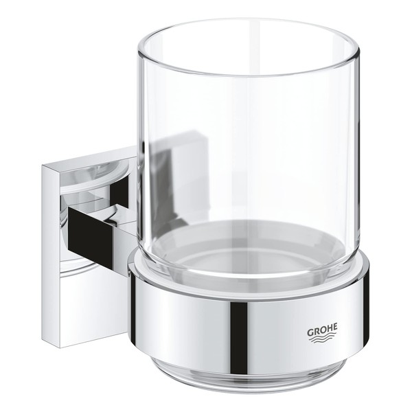 GROHE Start Cube 41097000 Glass with Holder Concealed Fixing Glass / Metal Chrome