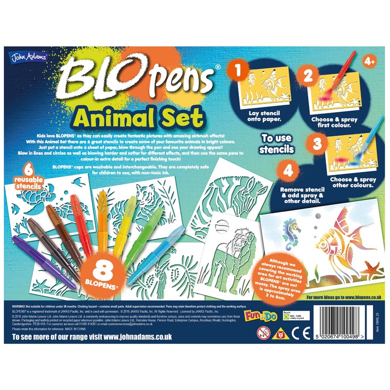 John Adams | BLOPENS® Animals Activity Set: Blow airbrush effects
