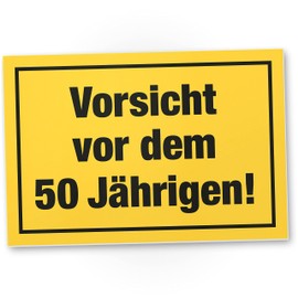 DankeDir! Vorsicht vor dem 50 Jährigen Schild - Geschenk 50. Geburtstag Männer Geschenkidee Geburtstagsgeschenk Fünzigsten Geburtstagsdeko Partydeko Party Zubehör Geburtstagskarte