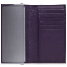 Access Denied Genuine Leather Checkbook Cover For Women & Men - Checkbook Holder For Duplicate Checks Card Wallet RFID