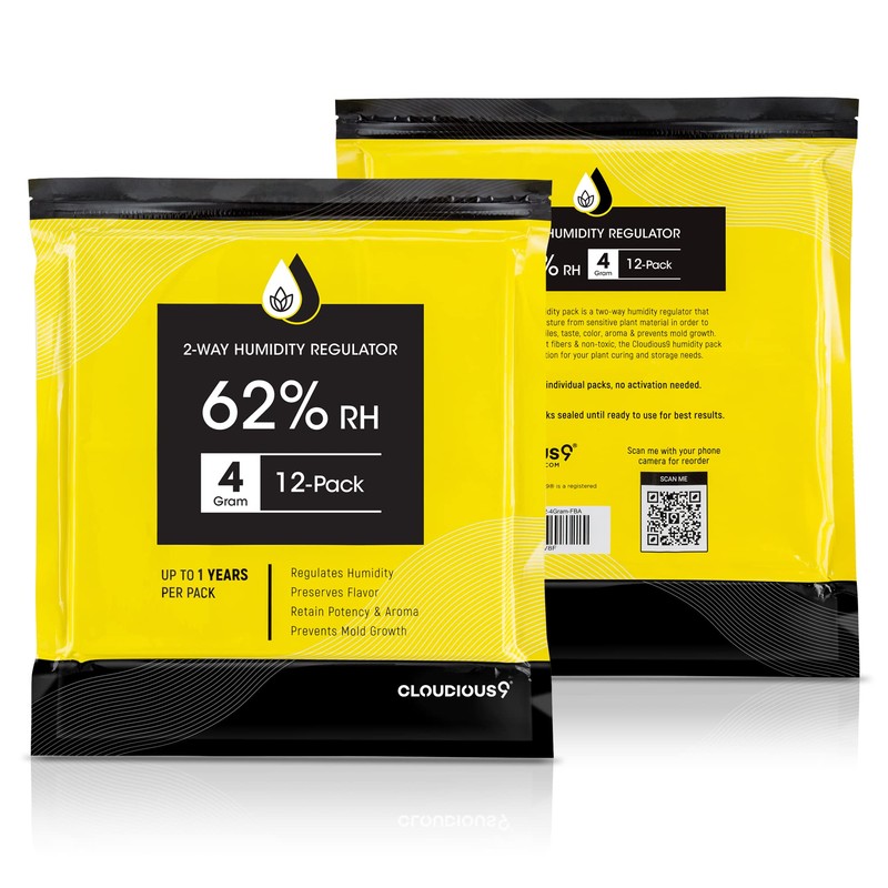 Cloudious9-62% 2-Way Humidity Pack Regulator 4 Gram - 12 Count