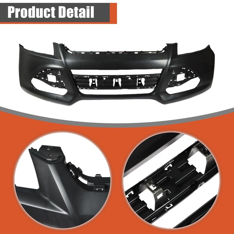labwork Primed Plastic Front Bumper Cover without Parking Sensor Holes