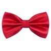Alizeal Mens Solid Mini Squares Formal Banded Bow Ties (Red)