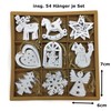 DARO DEKO Wooden Decorative Hanging 6 x 7 cm Mix
