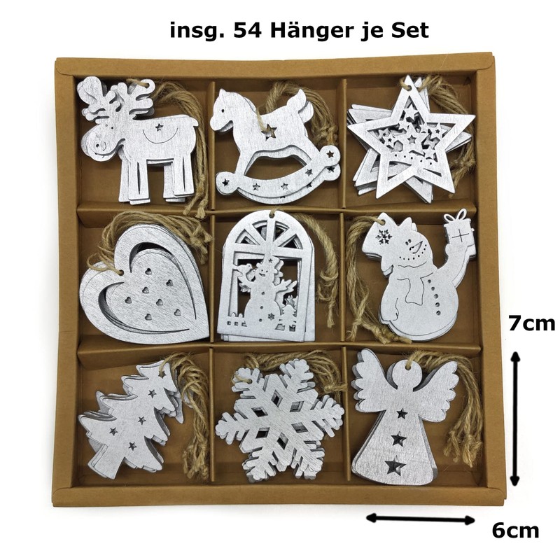 DARO DEKO Wooden Decorative Hanging 6 x 7 cm Mix