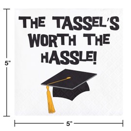 16-Count Paper Beverage Napkins, Tassel Hassle