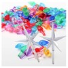 Pack of 102 Mini Acrylic Twist Bulbs and Clear Star