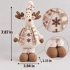 Christmas Snowman Stretch Doll – Creative Knitted Elk Doll for