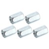 sourcing map M10x1.5mm Coupling Nuts, 5 Pcs Carbon Steel Galvanized