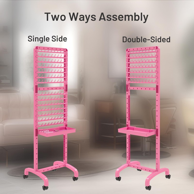 Yumkfoi Adjustable 280 Pegs Braiding Rack, Hair Racks with Tray