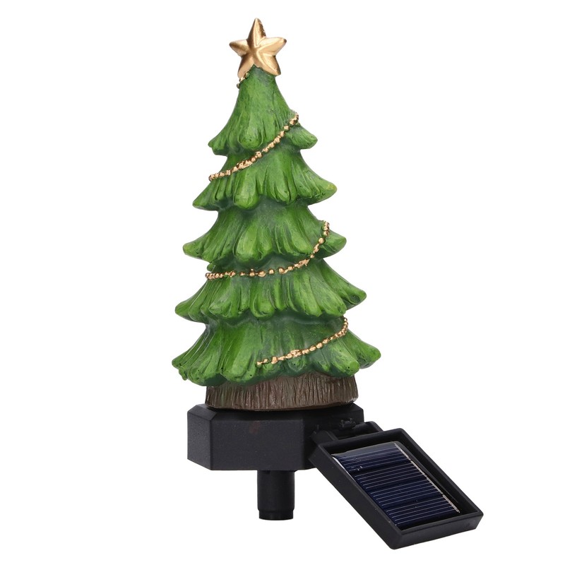LED Christmas Lights Solar Tree Shaped Pathway Lights for Garden