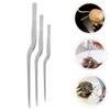 Alipis 2sets Professional Fish Bone Tweezer Tweezers Stainless Steel Clips
