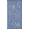 SAFAVIEH Courtyard Collection Accent Rug - 2'7" x 5', Blue