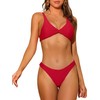 Elerevyo Women's Twist Cross Knot Bikini Sets, Solid Adjustable Straps