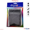 DIGNO Trinok Retractable Ballpoint Pens, BLACK, Fine Point (0.7mm), Pack
