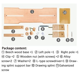 Embroidery Hoop Stand - Size Adjustable Cross Stitch Lap Stand guofa Rotated Wooden Hoop Holder Stand Floor for Needlepoint Sewing Craft Supplies