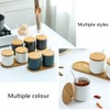 OnePine Set of 2 Ceramic Spice Jars Salt Pot Ceramic