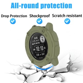 Kobmand Hülle Kompatibel mit Garmin instince 2X,Vollständige Abdeckung Schutzfolie Cover Case Schutzhülle für Garmin instince 2X (green)